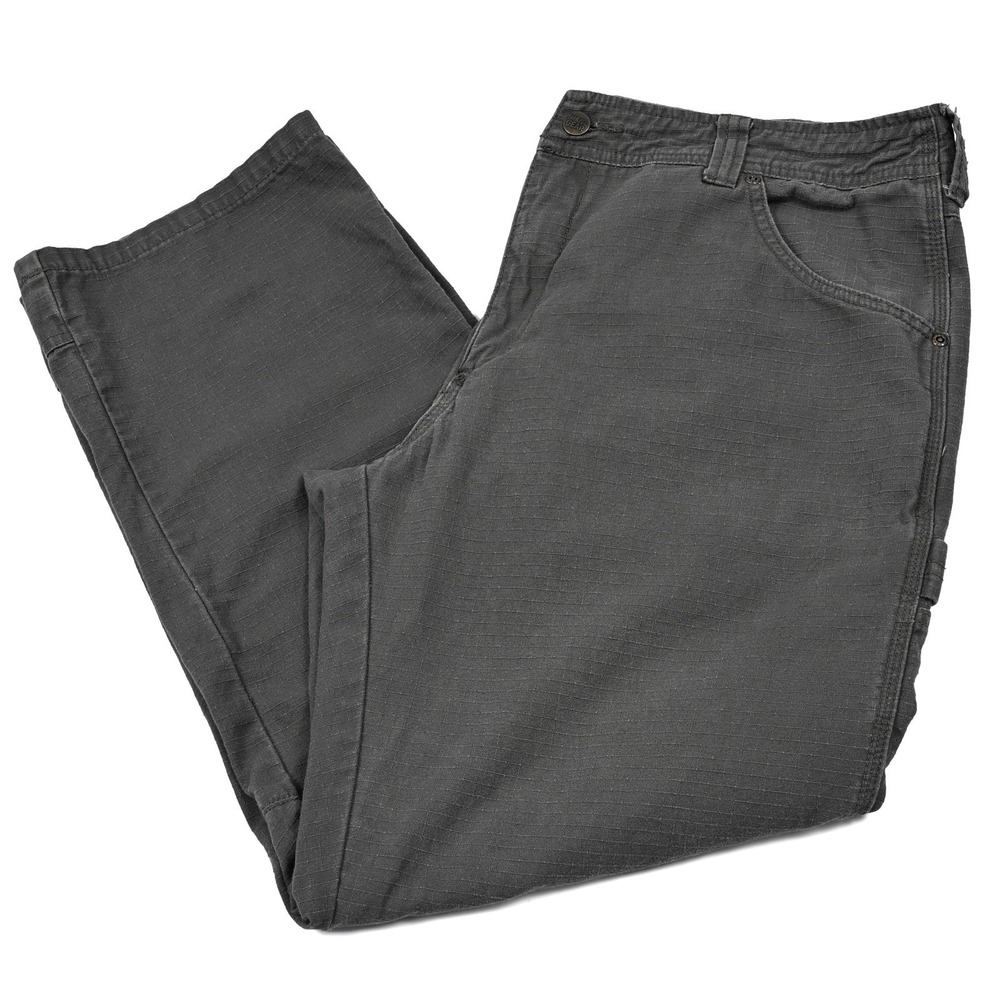 Gravel Gear 36x32 Gray Pants Men Relaxed Fit Carpenter Straight Leg Ripstop Work